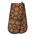 thumbnail image 1 of Dailycode Double Sided Oven Mitt with Loop Heat Resistant Kitchen Long Potholders 7" x 35" Folk Art Flowers, 1 of 6