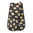thumbnail image 1 of Dailycode Double Sided Oven Mitt with Loop Heat Resistant Kitchen Long Potholders 7" x 35" Fried Eggs and Polka Dots, 1 of 6