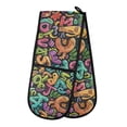 thumbnail image 1 of Dailycode Double Sided Oven Mitt with Loop Heat Resistant Kitchen Long Potholders 7" x 35" Funny Characters, 1 of 6