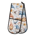 thumbnail image 1 of Dailycode Double Sided Oven Mitt with Loop Heat Resistant Kitchen Long Potholders 7" x 35" Gnomes and Leaf, 1 of 6