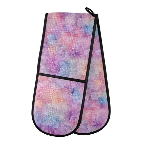 Dailycode Double Sided Oven Mitt with Loop Heat Resistant Kitchen Long Potholders 7" x 35" Gorgeous Fish Scale