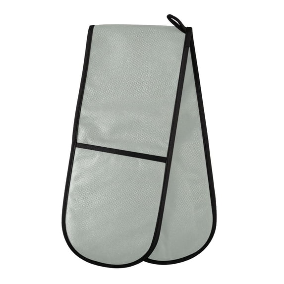 Dailycode Double Sided Oven Mitt with Loop Heat Resistant Kitchen Long Potholders 7" x 35" Grayish Green