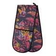 thumbnail image 1 of Dailycode Double Sided Oven Mitt with Loop Heat Resistant Kitchen Long Potholders 7" x 35" Hand Drawn Floral Plants, 1 of 6