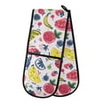 thumbnail image 1 of Dailycode Double Sided Oven Mitt with Loop Heat Resistant Kitchen Long Potholders 7" x 35" Hand Drawn Summer Fruit, 1 of 6