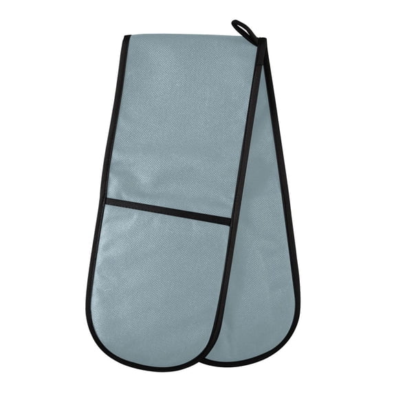 Dailycode Double Sided Oven Mitt with Loop Heat Resistant Kitchen Long Potholders 7" x 35" Ice Blue