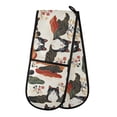 thumbnail image 1 of Dailycode Double Sided Oven Mitt with Loop Heat Resistant Kitchen Long Potholders 7" x 35" Japanese Maneki-neko Cats, 1 of 6