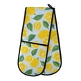 thumbnail image 1 of Dailycode Double Sided Oven Mitt with Loop Heat Resistant Kitchen Long Potholders 7" x 35" Leaf and Lemon Slice, 1 of 6