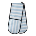 thumbnail image 1 of Dailycode Double Sided Oven Mitt with Loop Heat Resistant Kitchen Long Potholders 7" x 35" Light Blue and White Stripes, 1 of 6