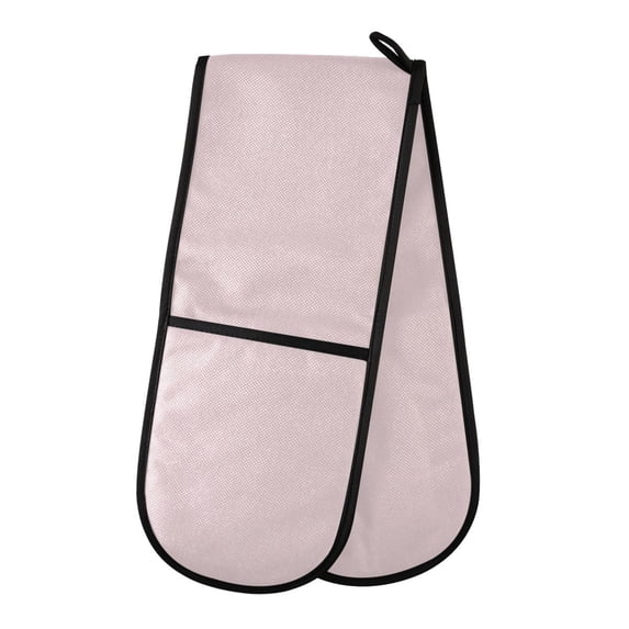 Dailycode Double Sided Oven Mitt with Loop Heat Resistant Kitchen Long Potholders 7" x 35" Light Pink