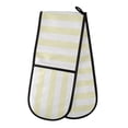 thumbnail image 1 of Dailycode Double Sided Oven Mitt with Loop Heat Resistant Kitchen Long Potholders 7" x 35" Light Yellow and White Stripes, 1 of 6