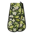 thumbnail image 1 of Dailycode Double Sided Oven Mitt with Loop Heat Resistant Kitchen Long Potholders 7" x 35" Limes and Jasmine Flowers, 1 of 6