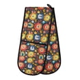 thumbnail image 1 of Dailycode Double Sided Oven Mitt with Loop Heat Resistant Kitchen Long Potholders 7" x 35" Lion Face Bird Rainbow, 1 of 6