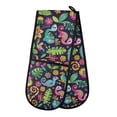 thumbnail image 1 of Dailycode Double Sided Oven Mitt with Loop Heat Resistant Kitchen Long Potholders 7" x 35" Lizard and Leaf, 1 of 6
