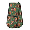 thumbnail image 1 of Dailycode Double Sided Oven Mitt with Loop Heat Resistant Kitchen Long Potholders 7" x 35" Lucky Red Panda Leaf, 1 of 6
