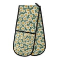 thumbnail image 1 of Dailycode Double Sided Oven Mitt with Loop Heat Resistant Kitchen Long Potholders 7" x 35" Many Little Daisies, 1 of 6