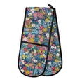 thumbnail image 1 of Dailycode Double Sided Oven Mitt with Loop Heat Resistant Kitchen Long Potholders 7" x 35" Midsummer Meadows Flower, 1 of 6