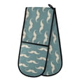 thumbnail image 1 of Dailycode Double Sided Oven Mitt with Loop Heat Resistant Kitchen Long Potholders 7" x 35" Mustache, 1 of 6