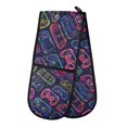 thumbnail image 1 of Dailycode Double Sided Oven Mitt with Loop Heat Resistant Kitchen Long Potholders 7" x 35" Neon Gaming Joystick, 1 of 6