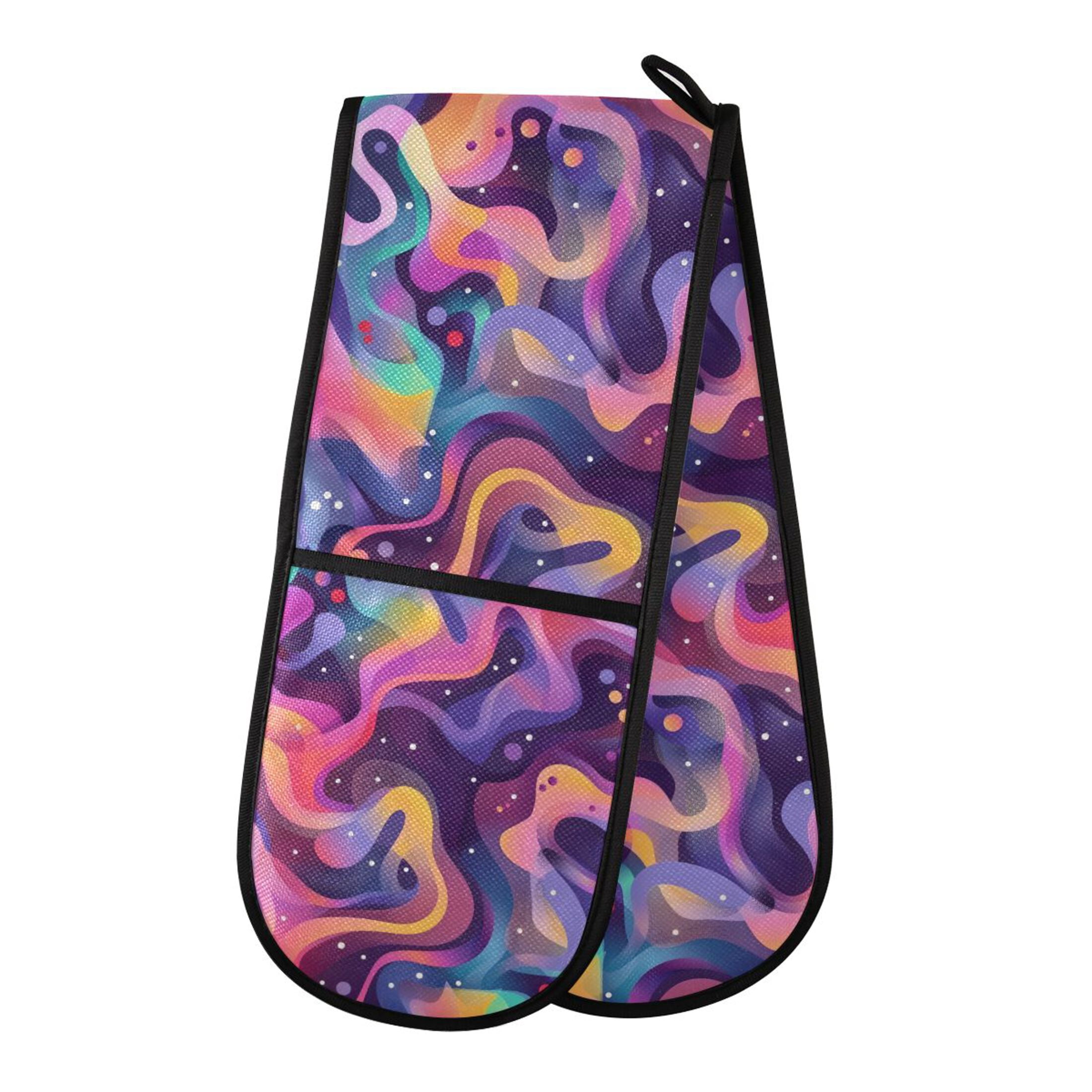 Dailycode Double Sided Oven Mitt with Loop Heat Resistant Kitchen Long ...