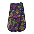 thumbnail image 1 of Dailycode Double Sided Oven Mitt with Loop Heat Resistant Kitchen Long Potholders 7" x 35" Neon Mushrooms, 1 of 6