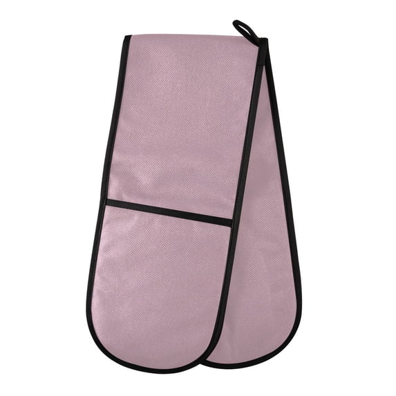 Dailycode Double Sided Oven Mitt with Loop Heat Resistant Kitchen Long Potholders 7" x 35" Pale Mauve