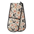 thumbnail image 1 of Dailycode Double Sided Oven Mitt with Loop Heat Resistant Kitchen Long Potholders 7" x 35" Pekingese Dogs with Rose, 1 of 6