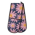 thumbnail image 1 of Dailycode Double Sided Oven Mitt with Loop Heat Resistant Kitchen Long Potholders 7" x 35" Pink Hand Drawn Daisy, 1 of 6