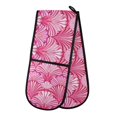 thumbnail image 1 of Dailycode Double Sided Oven Mitt with Loop Heat Resistant Kitchen Long Potholders 7" x 35" Pink Striped Shells, 1 of 6