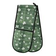 thumbnail image 1 of Dailycode Double Sided Oven Mitt with Loop Heat Resistant Kitchen Long Potholders 7" x 35" Plaid with Shamrocks, 1 of 6