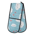 thumbnail image 1 of Dailycode Double Sided Oven Mitt with Loop Heat Resistant Kitchen Long Potholders 7" x 35" Rain Cloud Heart, 1 of 6