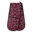 thumbnail image 1 of Dailycode Double Sided Oven Mitt with Loop Heat Resistant Kitchen Long Potholders 7" x 35" Red Pink Love Heart, 1 of 6