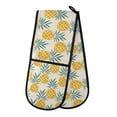 thumbnail image 1 of Dailycode Double Sided Oven Mitt with Loop Heat Resistant Kitchen Long Potholders 7" x 35" Retro Pineapples, 1 of 6