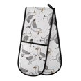 thumbnail image 1 of Dailycode Double Sided Oven Mitt with Loop Heat Resistant Kitchen Long Potholders 7" x 35" Seagulls Bird Lines, 1 of 6