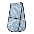 thumbnail image 1 of Dailycode Double Sided Oven Mitt with Loop Heat Resistant Kitchen Long Potholders 7" x 35" Shells Starfish Corals, 1 of 6