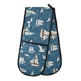 thumbnail image 1 of Dailycode Double Sided Oven Mitt with Loop Heat Resistant Kitchen Long Potholders 7" x 35" Ship on Sea and Seagull, 1 of 6