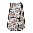 thumbnail image 1 of Dailycode Double Sided Oven Mitt with Loop Heat Resistant Kitchen Long Potholders 7" x 35" Sleeping Cute Bear, 1 of 6
