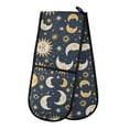 thumbnail image 1 of Dailycode Double Sided Oven Mitt with Loop Heat Resistant Kitchen Long Potholders 7" x 35" Sleeping Sun and Moon, 1 of 6