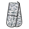 thumbnail image 1 of Dailycode Double Sided Oven Mitt with Loop Heat Resistant Kitchen Long Potholders 7" x 35" Snowdrops Flowers, 1 of 6
