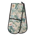 thumbnail image 1 of Dailycode Double Sided Oven Mitt with Loop Heat Resistant Kitchen Long Potholders 7" x 35" Soft Pastel Morning Glory Flowers, 1 of 6