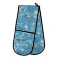 thumbnail image 1 of Dailycode Double Sided Oven Mitt with Loop Heat Resistant Kitchen Long Potholders 7" x 35" Starfish on Clear Water, 1 of 6