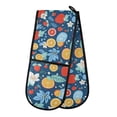 thumbnail image 1 of Dailycode Double Sided Oven Mitt with Loop Heat Resistant Kitchen Long Potholders 7" x 35" Strawberry Orange Flower, 1 of 6