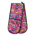 thumbnail image 1 of Dailycode Double Sided Oven Mitt with Loop Heat Resistant Kitchen Long Potholders 7" x 35" Strawberry Rainbow Sunglasses, 1 of 6