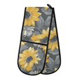 thumbnail image 1 of Dailycode Double Sided Oven Mitt with Loop Heat Resistant Kitchen Long Potholders 7" x 35" Sunflowers with Leaves, 1 of 6
