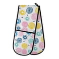 thumbnail image 1 of Dailycode Double Sided Oven Mitt with Loop Heat Resistant Kitchen Long Potholders 7" x 35" Swirl Circle, 1 of 6