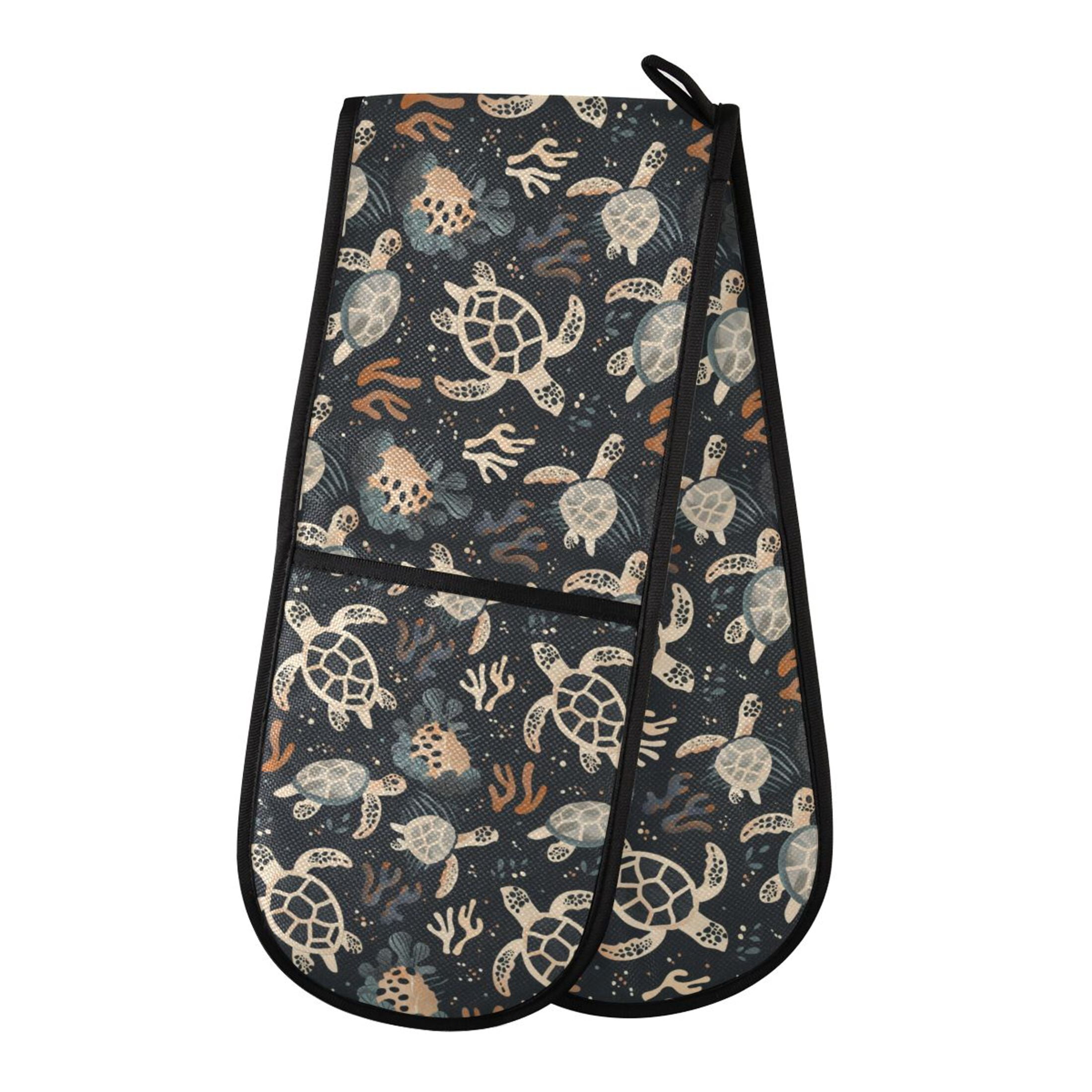 Dailycode Double Sided Oven Mitt with Loop Heat Resistant Kitchen Long ...