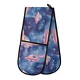 thumbnail image 1 of Dailycode Double Sided Oven Mitt with Loop Heat Resistant Kitchen Long Potholders 7" x 35" Ufo on Sky, 1 of 6