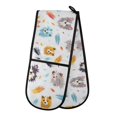 thumbnail image 1 of Dailycode Double Sided Oven Mitt with Loop Heat Resistant Kitchen Long Potholders 7" x 35" Various Color Dogs, 1 of 6