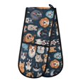 thumbnail image 1 of Dailycode Double Sided Oven Mitt with Loop Heat Resistant Kitchen Long Potholders 7" x 35" Various Happy Dogs, 1 of 6