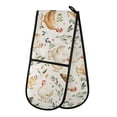 thumbnail image 1 of Dailycode Double Sided Oven Mitt with Loop Heat Resistant Kitchen Long Potholders 7" x 35" Watercolor Chicken and Leaf, 1 of 6
