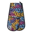 thumbnail image 1 of Dailycode Double Sided Oven Mitt with Loop Heat Resistant Kitchen Long Potholders 7" x 35" Watercolor Leopard Skin, 1 of 6
